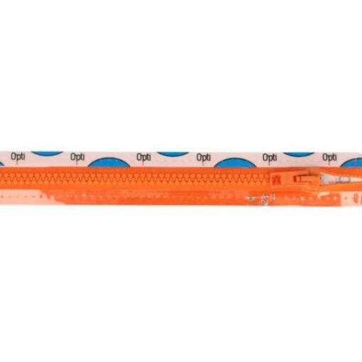 Krampenreissverschluss OPTI 5 mm - teilbar  - orange 55 cm