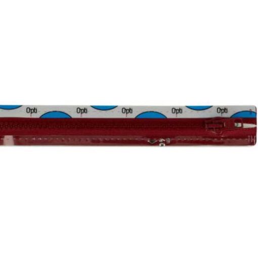 Krampenreissverschluss OPTI 5 mm - teilbar  - weinrot 40 cm