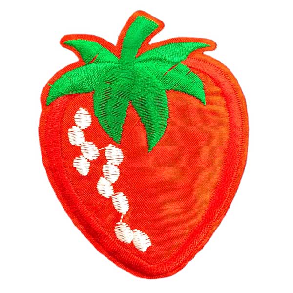 Applikation - aufbügelbar - Erdbeere