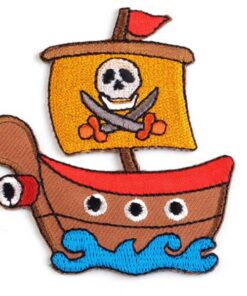 Applikation - aufbügelbar - Piratenschiff