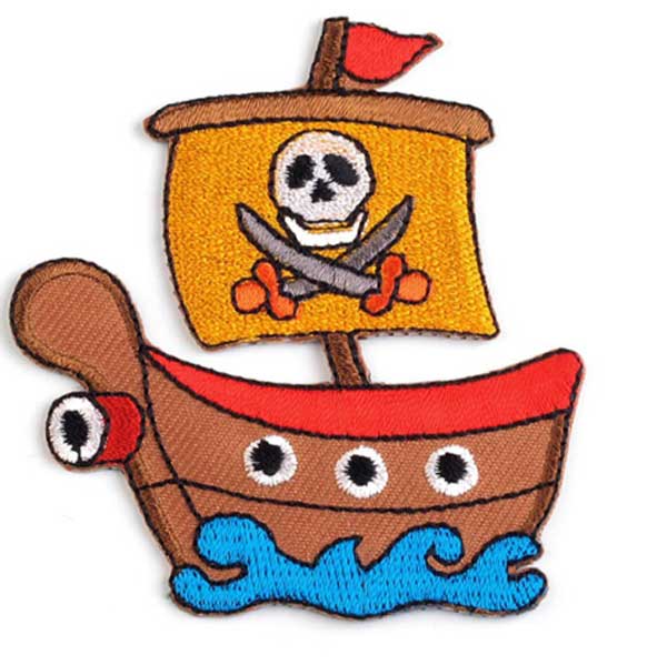 Applikation - aufbügelbar - Piratenschiff