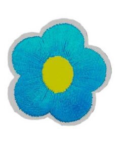 Applikation - aufbügelbar - Blume - blau