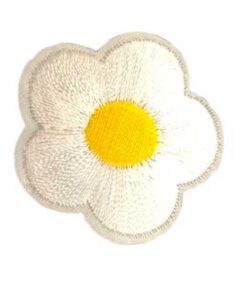 Applikation - aufbügelbar - Blume - weiss
