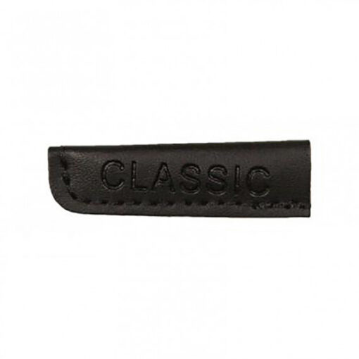 Kordelenden "Classic" 19 mm x 50 mm Kunstleder - schwarz