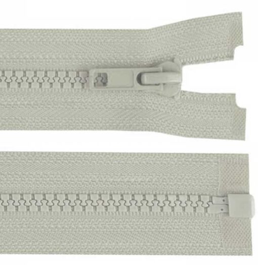 Krampenreissverschluss 5 mm - teilbar - beige 60 cm