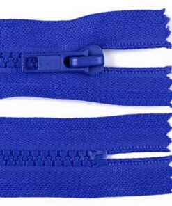 Krampenreissverschluss 5 mm - teilbar  - royalblau 45 cm