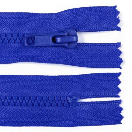 Krampenreissverschluss 5 mm - teilbar  - royalblau 45 cm