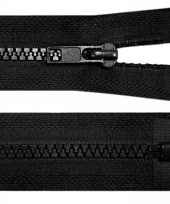 Krampenreissverschluss 5 mm - teilbar - schwarz 70 cm