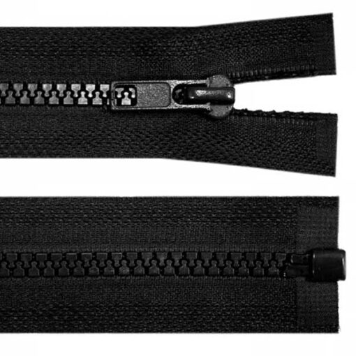 Krampenreissverschluss 5 mm - teilbar - schwarz 70 cm