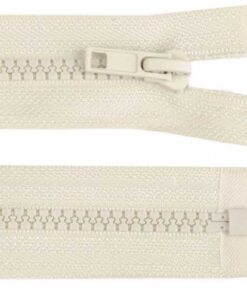 Krampenreissverschluss 5 mm - teilbar  - wollweiss 40 cm - 75 cm