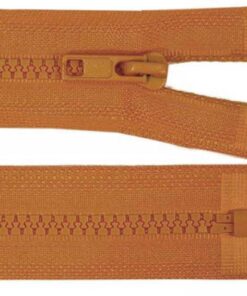 Krampenreissverschluss 5 mm - teilbar  - orangebraun 50 cm
