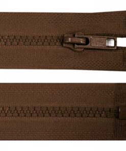 Krampenreissverschluss 5 mm - teilbar - dunkelbraun 70 cm
