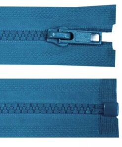 Krampenreissverschluss 5 mm - teilbar  - mittelblau 35 - 50 cm