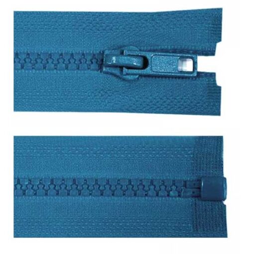 Krampenreissverschluss 5 mm - teilbar  - mittelblau 35 - 50 cm