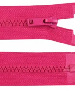 Krampenreissverschluss 5 mm - teilbar - pink 70 cm