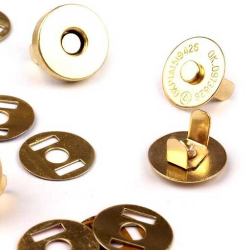 Magnetverschluss 15 mm - rund - gold