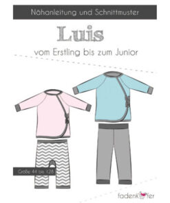 Papierschnittmuster Luis Wickeljacke und Hose Kinder Gr 74-128 - Fadenkäfer