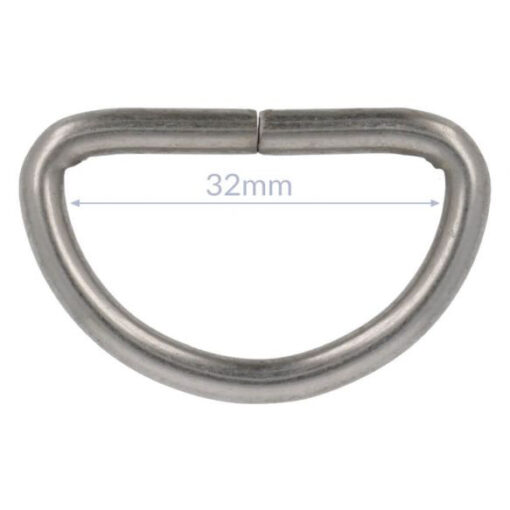 D-Ring 30mm / 40mm - nickel matt