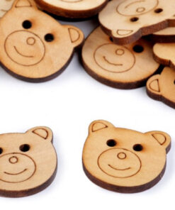 Holzknopf Bär - 23 mm