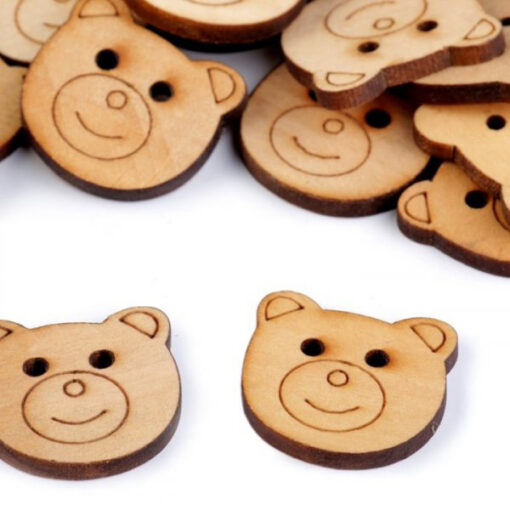 Holzknopf Bär - 23 mm