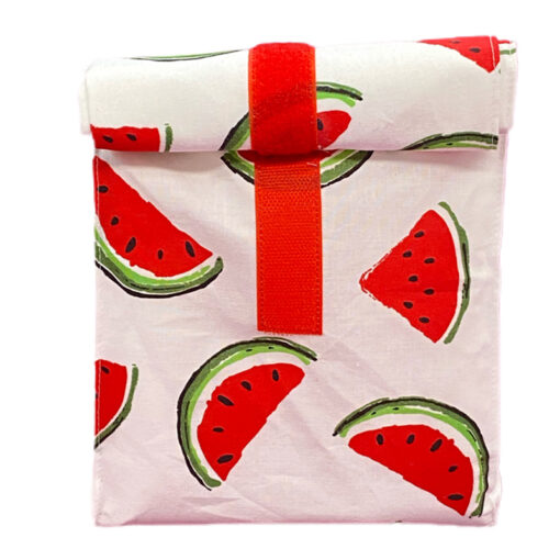 Lunch-/ Wetbag - Melone weiss / rot