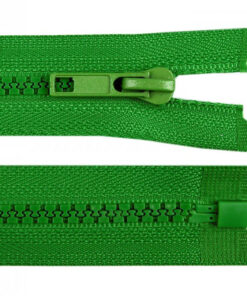 Krampenreissverschluss 5 mm - teilbar  - grassgrün 35 -50 cm