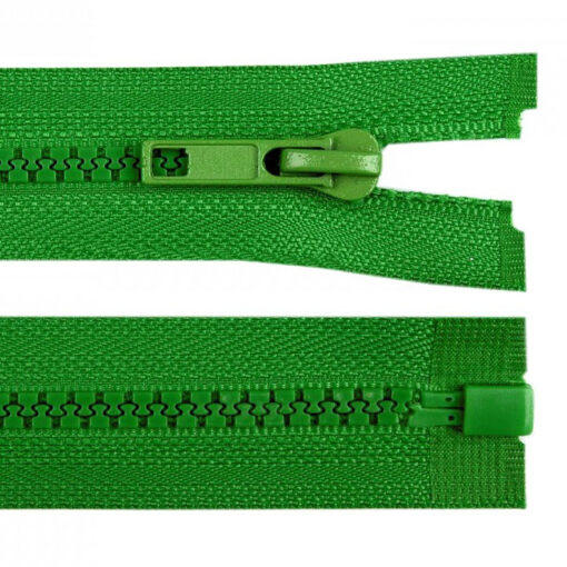 Krampenreissverschluss 5 mm - teilbar  - grassgrün 35 -50 cm