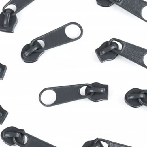 Metallschieber für 3 mm Reissverschluss - hellgrau