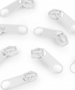 Metallschieber für 3 mm Reissverschluss - weiss