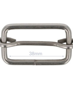 Stegschnalle / Schieber - 32mm / 38mm - nickel matt