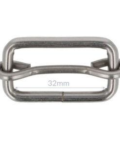 Stegschnalle / Schieber - 30mm / 40mm - nickel matt