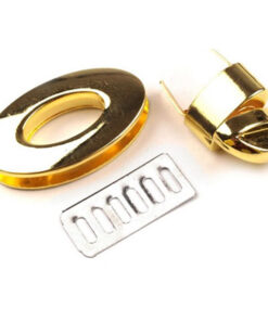 Taschenverschluss drehbar oval - gold