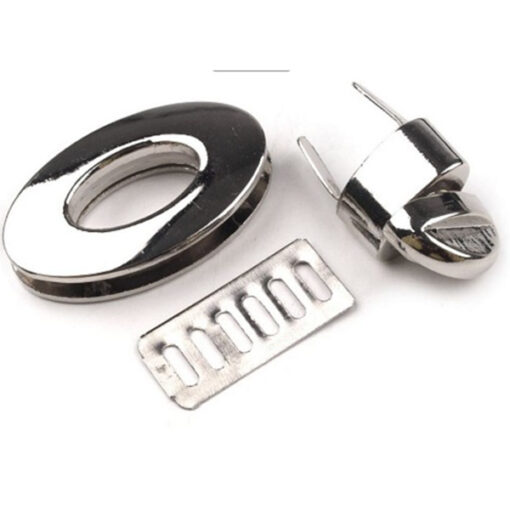 Taschenverschluss drehbar oval - nickel