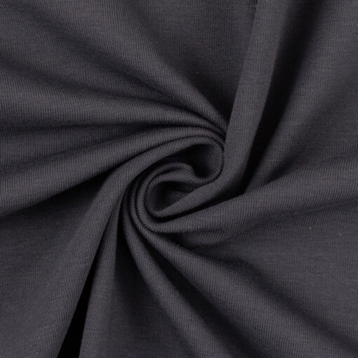 Jersey Baumwolle - "Vanessa" - uni anthrazit HW