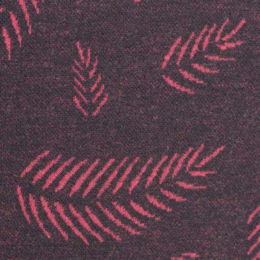 Jacquardjersey - "Twigs by Lycklig design" - dunkelgrau / pink