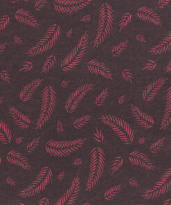 Jacquardjersey - "Twigs by Lycklig design" - dunkelgrau / pink