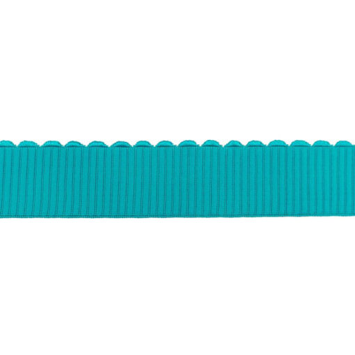 Gummiband 40 mm - Zackenrand - dunkelmint