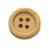 Holzknopf 4 Löcher 15mm - natur