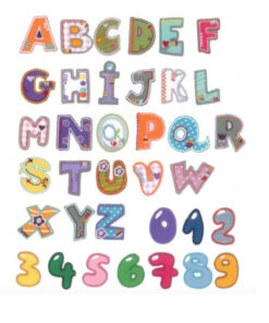 Applikation Buchstaben A - Z - bunt