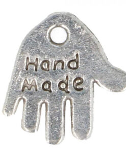 Anhänger Hand "hand made" - nickel