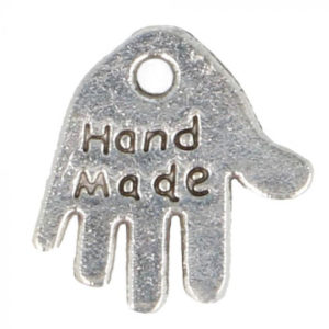 Anhänger Hand "hand made" - nickel