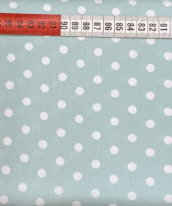 Baumwolle - Punkte 8 mm - mint / weiss