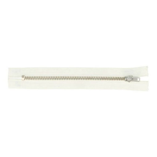 Hosenreissveschluss OPTI 4.2 mm 14 cm - weiss / nickel