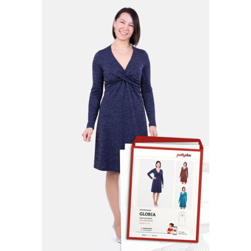 Papierschnittmuster Jerseykleid "Gloria" Damen Gr 32-54 - Pattydoo