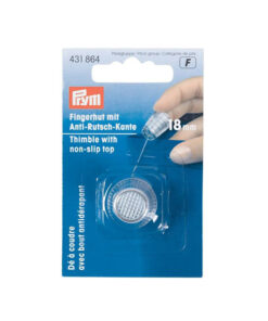 Fingerhut mit Anti-Rutsch-Kante - 18 mm - silberfarbig