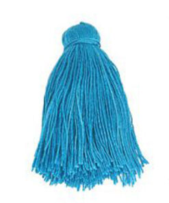 Quasten 4.5 cm lang - jeansblau - 4 Stück