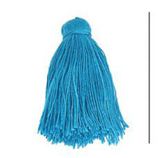 Quasten 4.5 cm lang - jeansblau - 4 Stück