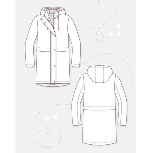 Papierschnittmuster Parka / Regenmantel "Lola" Damen Gr 32-54 - Pattydoo