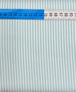 Baumwolle - Streifen 2/3 mm mint / weiss