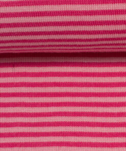Bündchenstoff - "Andy" Schlauch Streifen- pink / rosa